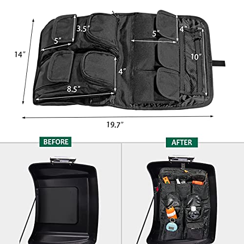 Mofun Tour Pack Lid Organizer Saddlebags Tour Luggage Storage Bag Compatible with Harley Touring FLT FLH 1999-2013