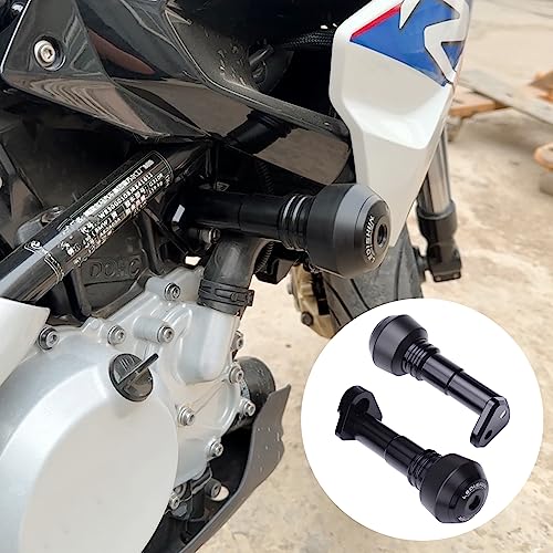 Motorcycle Falling Protection Frame Sliders Fairing Guard Anti Crash Pad Protector Compatible With BMW G310R, G310GS (2017-2025) ; G310 R, GS 17-18-19-20-21-22-23-24-25 (Black) - color: Black