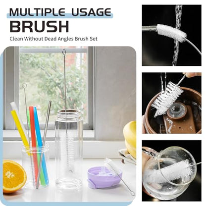 Living and Giving 3Pcs Set of Bottle Brush Flexible Cleaning Brushes Kitchen Nylon Multifunction Clean Brush Set
