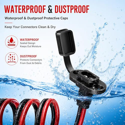 SAE to O Ring Connector 6FT 10AWG, SAE Battery Quick Connect Plug Waterproof Extension Cable for Solar Panel, Street & Road Glide Motorcycle Charging Port Upgrade, RV, Solar Generator Battery Charger - size: 6FT
