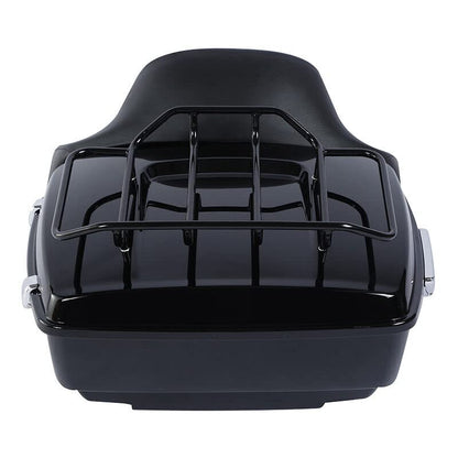 TCMT King Motorcycle Trunk Box Black Luggage Rack Backrest Fit For Harley 2014-2025 Touring CVO Road King Road Glide Street Glide Electra Glide Pack - color: Style C