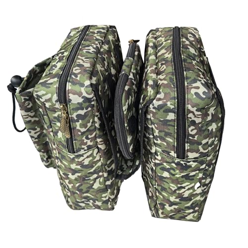 ATV Tank Bag Saddle Bag Waterproof Motorcycle Bag Compatible with Snowmobile Sportsman Scrambler FourTrax Grizzly UTV Hanging Storage Bag Camo Green - color: Camo Green