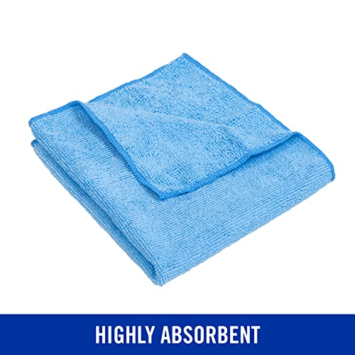 Quickie Microfiber Cleaning Cloth 14 x 14 Inches Blue Pack of 288 Washable and Reusable Ideal for Multi-Surface Indoor/Outdoor Dusting and Polishing - size: 14inch x 14inch (Pack of 12), style: 24 Pack