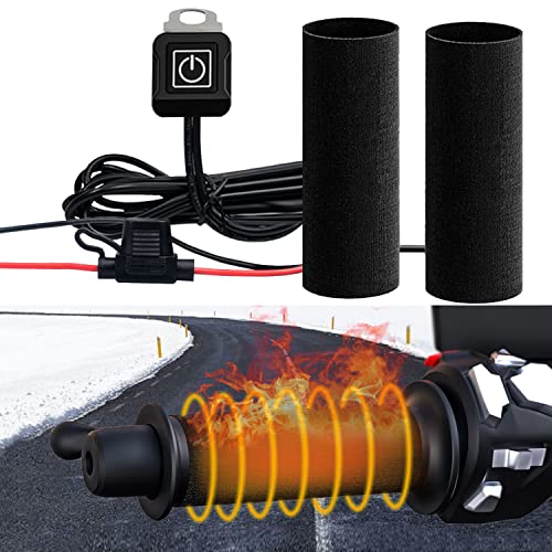 12V Motorcycle Heating Handle Cover Intelligent Three Speed Temperature Adjustment Handlebar Cover Winter Electric Heated Handlebar Cover Motorcycle Handlebar Warmer