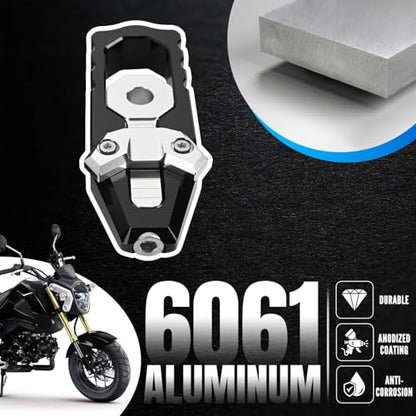Canitu 2Pcs Black Swingarm Tensioner Axle Adjusters, Billet Aluminum Motorcycle Rear Axle Chain Spool Mods Chain Adjusters Adjusting Tool for Honda Grom 125 2014-2021 - color: BLACK