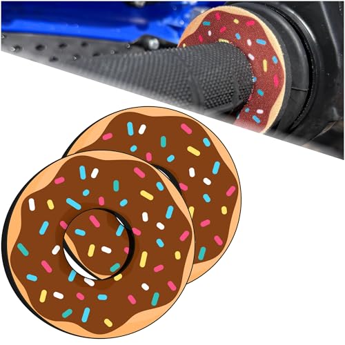 SEND IT Grip Donuts for Motorcycle, Dirt Bike, BMX, ATV - Soft Foam Pads to Prevent Blisters - Universal Fit, Easy Install, Multiple Colors - Durable, Comfortable, Anti-Vibration Handlebar Accessories - color: Chocolate