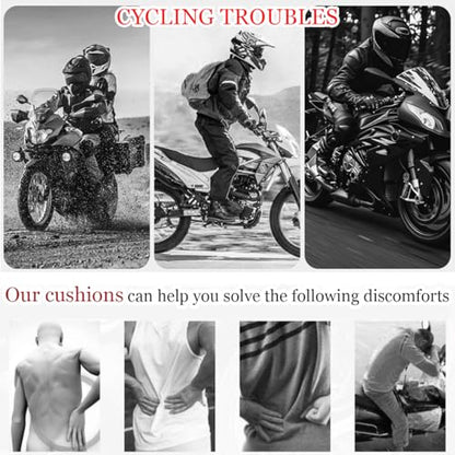 REVXON Motorcycle Seat Cushion for Yamaha V Star 1100 Classic/Custom/Silverado/V Star 1300 Deluxe/Tourer, Breathable 3D Air Mesh Motorcycle Seat Pad Shock Absorbing for Long Ride Comfort
