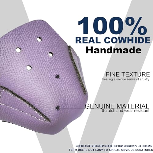 100% Real Cowhide | Toe Cap Guard Protectors | Roller Skate Derby Speed 1 Pair(Purple) - color: Purple