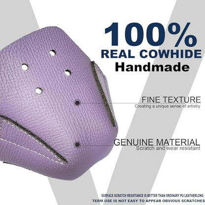 100% Real Cowhide | Toe Cap Guard Protectors | Roller Skate Derby Speed 1 Pair(Purple) - color: Purple