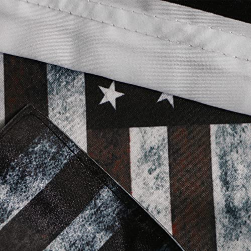 Motorcycle Antique American Flag Replacement 6" x 10" For 3/8 Diameter Pole, Double-Sided Sewing UV Coated US Flag - color: American Flag B