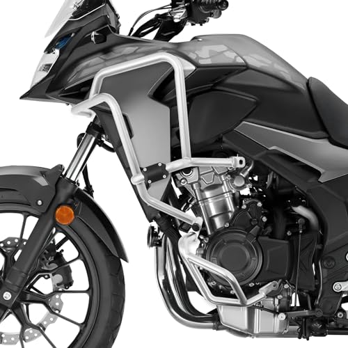 TCT-MOTORPARTS Engine Guard Crash Bar Upper Lower Engine Bar Protector Fit For Honda CB500X ABS 2019-2023 CB400X 2021 Silver - color: Silver