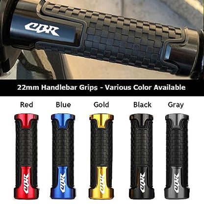 2pcs Motocycle Handlebar Grips 7/8" 22mm for H-onda CBR60F CBR125R CBR150R CBR250R CBR400 NC23 NC29 CBR600 F2 F3 F4 F4i CBR600RR CBR900RR CBR954RR CBR1000RR (Blue) - color: Grip - Blue
