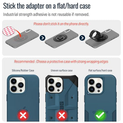sincetop Bike Phone Mount,Motorcycle Phone Holder with Universal Adapter,Out Front Bicycle Handlebar Mount for Mountain Road EBike,Scooter,Moto,MTB,Quick Release Attach/Detach【Series C - 2nd Gen】 - color: 【2nd Gen】Handlebar Mount-Black