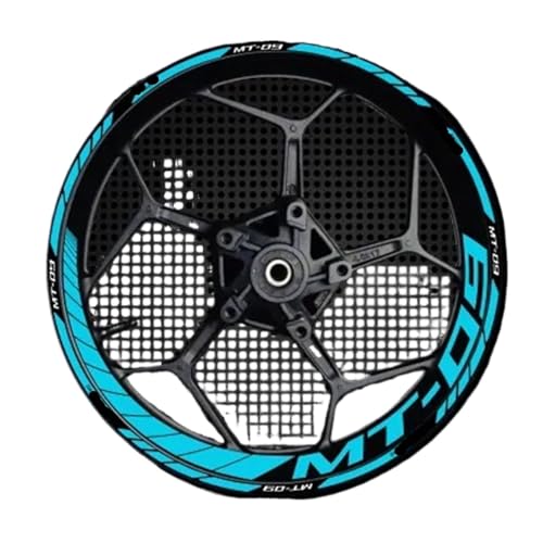 Wheel Stickers for Ya&maha for MT-09 for MT09 for MT 09 Motorcycle Reflective Wheel Sticker Rim Stripe Tape Decal Waterproof Accessories Decals(Color 3) - color: Color 3