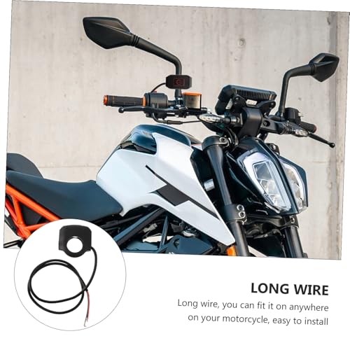 Vaguelly Motorcycle Handlebar Waterproof Control Switch Push Button Brake Light Headlight Off Switch for Custom Motorcycle Compatible Models
