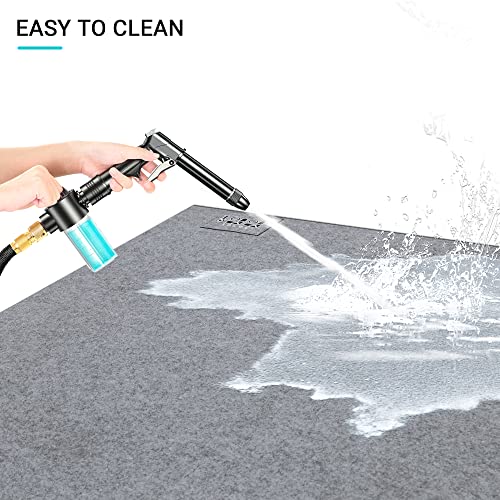 10L0L Golf Cart Garage Floor Mat 8.85x5.0 ft Oil Absorbent | for Yamaha EZGO Club Car water-resistant rubber backing; slip-resistant; cuttable; washable