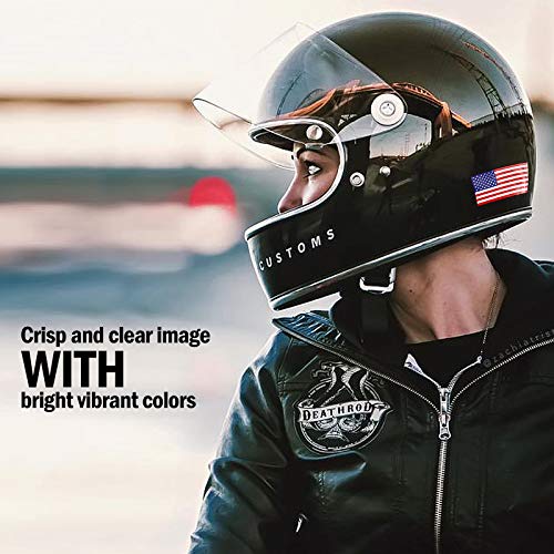 American Flag Hard Hat Stickers (3pack) Waterproof Heavy Duty Vinyl Decals for Helmets Curved Surface Fit Made in USA 1.5 x 2.9 inches