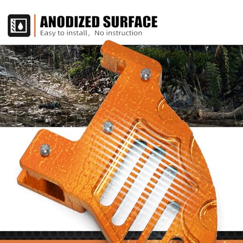 NICECNC Orange Rear Brake Disc Shield Protector Compatible with KTM 125-530 XCW/XCF-W/EXC/EXC-F/SX/SXF/XC/XCF/6 Days/TPI 2004-2022 See Fitment - color: Orange