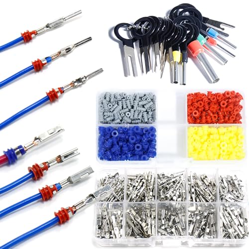 Connector Pins Crimped Terminal Automotive Car kit Electrical 1/1.5/1.8/2.2/2.8/3.5mm Motorcycle ATV Wire Removal Non-Insulated Plug Male Female Crimp Set