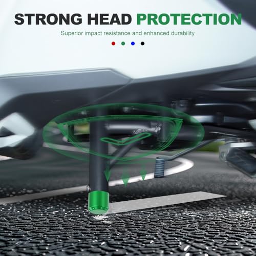Xitomer Stylish 6061-T6 Aluminum Crash Bar Guard Balls - 4 Color Motorcycle Guardrail End Caps (Green) - color: Green