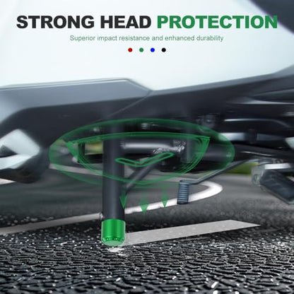 Xitomer Stylish 6061-T6 Aluminum Crash Bar Guard Balls - 4 Color Motorcycle Guardrail End Caps (Green) - color: Green