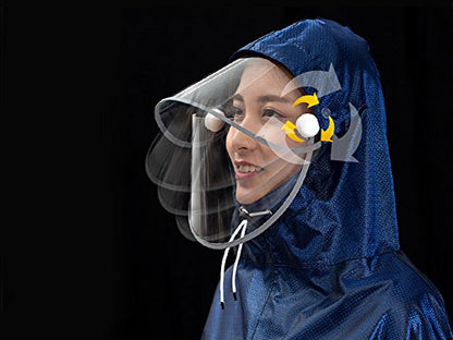 Unisex Adult Poncho Waterproof Rain Poncho Outdoors Bike Ebike Motorcycle Scooter Cycling Jacket Raincoat Cape Rain Cover - color: Royal Blue