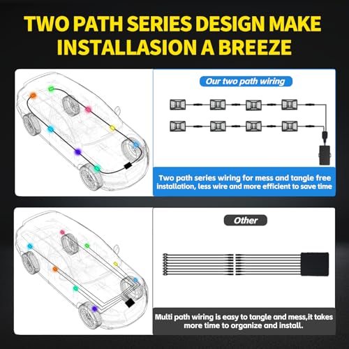 12 Pods Full Angle RGB Rock Lights Compatible with 12V Trucks Jeep UTV SUV ATV Boat Golf Cart, Waterproof Multi-Color, App/Remote Control Led Rock Lights with Music Mode(Patented) - size: 12 Pods-Full Angle-(New 3 Control Mode)-12V