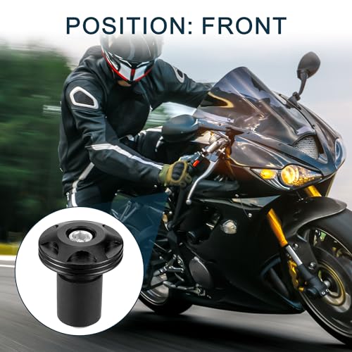 Motorcycle Handlebar End Plug Aluminum Alloy 18mm-20mm 0.71"-0.79" 32mm OD Fashionable | Front Handle Bar Grips Cap Gear Balanced Plug Black 1 Pair
