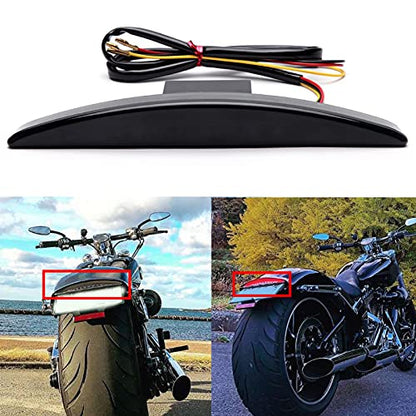 Rich Choices Motorcycle Rear Fender Edge LED Braking License Plate Tail Light Stop Running Light Compatible with Harley Davidson Breakout FXSB 2013-2016 CVO FXSBSE 2013-2014 (Smoke Lens) - color: Smoke Lens