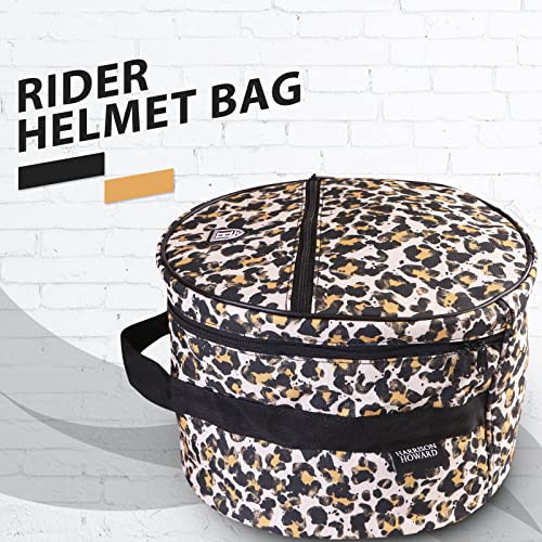 Harrison Howard Equestrian Motorcycle Riding Waterproof Helmet Bag Helmet Case Storage Carring Bag - color: Classic Leopard