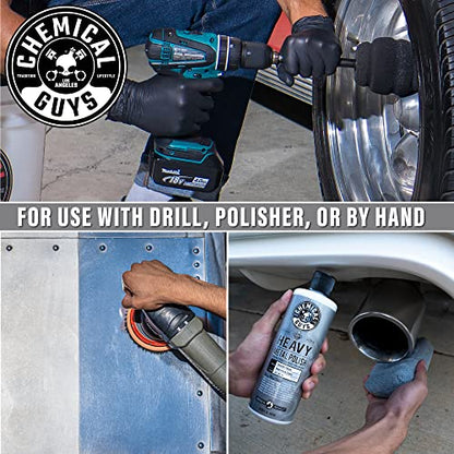 Chemical Guys Heavy Metal Polish Restorer and Protectant - Cleans, Restores & Protects, Aluminum, Stainless Steel, Chrome Polish & More, Safe for Cars, Trucks, Motorcycles, RVs, and Boats - 16 oz - style: Heavy Metal Polish