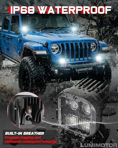 X-Series 3'' Cube CREE LED Pod Lights 2Pcs, 2026 New Spot Flood Combo Beam Offroad Ditch Fog Lights Driving Light Bar for Truck Jeep Pickup ATV UTV Motorcycle