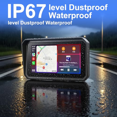 YZW GPS Screen Motorcycle CarPlay Fit for BMW, 6" QLED Waterproof Touch Screen/HD/1000 Nits/60Hz, Wonder Wheel, Data Reading, Plug&Play, Lossless Installation, Android Auto, BT, TPMS, Native Protocol - size: BM 6"+Wonder Wheel+Lossless Installation