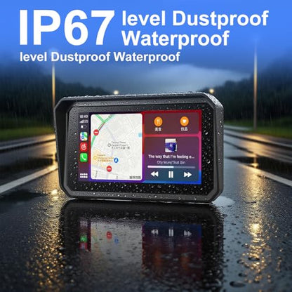 YZW GPS Screen Motorcycle CarPlay Fit for BMW, 6" QLED Waterproof Touch Screen/HD/1000 Nits/60Hz, Wonder Wheel, Data Reading, Plug&Play, Lossless Installation, Android Auto, BT, TPMS, Native Protocol - size: BM 6"+Wonder Wheel+Lossless Installation