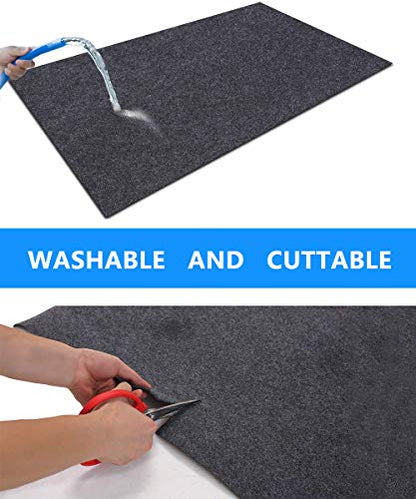 Cleanable Floor Oil Spill Mat, Oil Absorbing pad Durable Protective Surface Can be Used for car Oil Change (38in×36in)