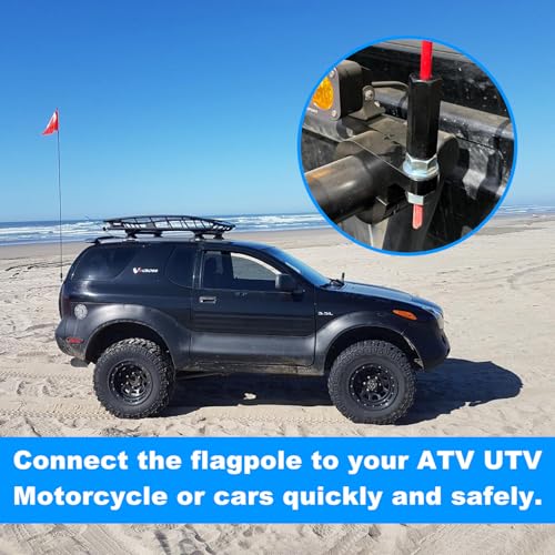 Bike Flag Mount Kit FOR Dirt Bike Flag Mount Motorcycle Motocross Dune Flag UTV ATV - 1/4" Pole, 22.5mm Rear Axle Diameters - 2 Pack