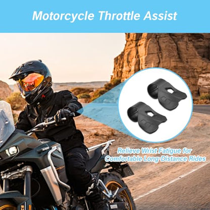NIIIYTYB 2Pcs Universal Motorcycle Throttle Palm Rest Assist Grips Tiger Cramp Buster Thumb Adapter Cruise Control Rocker Wrist Support for Throttle Control Hand Rest Accelerator