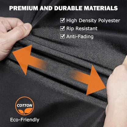 Motorcycle Cover Waterproof Outdoor,Cotton Fleece Lining and Heavy Duty Polyester Fabric Dirt Bike Cover,Scratch-Proof and Weatherproof,with Air Vent,Lock Holes,Fit for Harley,Honda,Yamaha,86.6x37x50 - size: 86.6Lx37Wx50H Inch(with cotton)