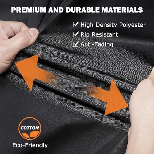 Motorcycle Cover Waterproof Outdoor,Cotton Fleece Lining and Heavy Duty Polyester Fabric Dirt Bike Cover,Scratch-Proof and Weatherproof,with Air Vent,Lock Holes,Fit for Harley,Honda,Yamaha,104x41x50 - size: 104Lx41Wx50H Inch(with cotton)