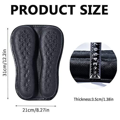 Foldable Motorcycle Seat Cushion,High Elasticity Gel 3D Honeycomb Comfortable Breathable Shock Absorption for Long Ride Seat Cover