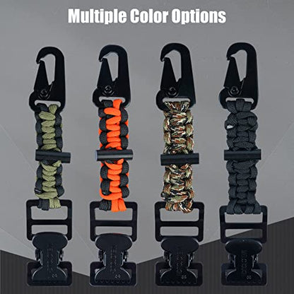 MELOTOUGH Tactical Glove Clip Holder Work Glove Holder Clip for Tactical Backpack, Tool Belt - color: Alligator Clip With Fire Starter Black