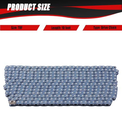 KAMIER T8F Drive Chain 10 Feet with Chain Breaker Tool Hevay Duty for Syx Moto SSR X-pro 50cc Pit Dirt Bike 43cc 47cc 49cc 2 Stroke Kids Mini Pocket Bike Chopper Razor Dirt Quad 4 Wheeler ATV Parts