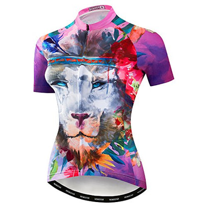 JPOJPO Womens Cycling Jersey,Bike Shirt Quick-Dry Breathable Reflective S-2XL Tops - color: Ccf2005, size: Small