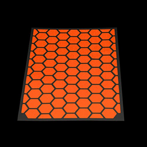 RydeSafe Reflective Decals - Hexagon Kit - Large - color: Orange