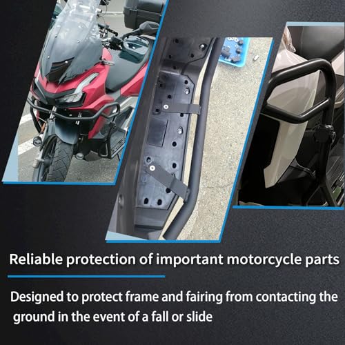 Motorcycle Steel Highway Crash Bar Engine Guard Bumper Crashbar Body Frame Falling Protector fit for Ho&n&da ADV160 ADV-160 ADV 160 Accessories 2023 2024, Black