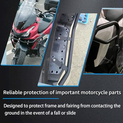 Motorcycle Steel Highway Crash Bar Engine Guard Bumper Crashbar Body Frame Falling Protector fit for Ho&n&da ADV160 ADV-160 ADV 160 Accessories 2023 2024, Black