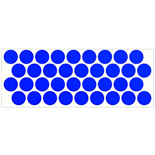 LiteMark Reflective Blue 1 Inch Circle Sticker Decals for Helmets, Bicycles, Strollers, Wheelchairs and More - Pack of 36 - color: Light Blue