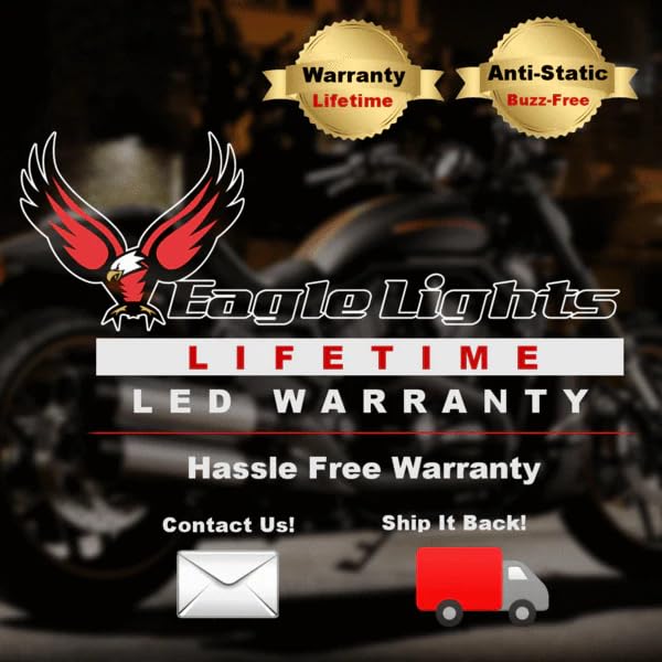 Eagle Lights 7 Inch Generation III Black LED Headlight Kit with Halo Ring DRL for Triumph T100 and T120 Models (Chrome Ring) - color: Chrome Ring