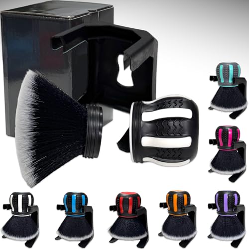 Ultra Soft Detailing Brush, Handle XL Brush - Ultra Soft Bristles, Multi-Color Handles, Removable Brush Heads, with Storage Rack, Covers Large Area Inside or Outside Vehicles (White) - color: White
