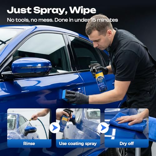 Quick Effect Car Coating Spray, Waterless Wash & Polish, Car Coating Spray for Shine & Protection, Quick Acting Paint Protection and Glass Cleaner (2pcs) - color: 2pcs